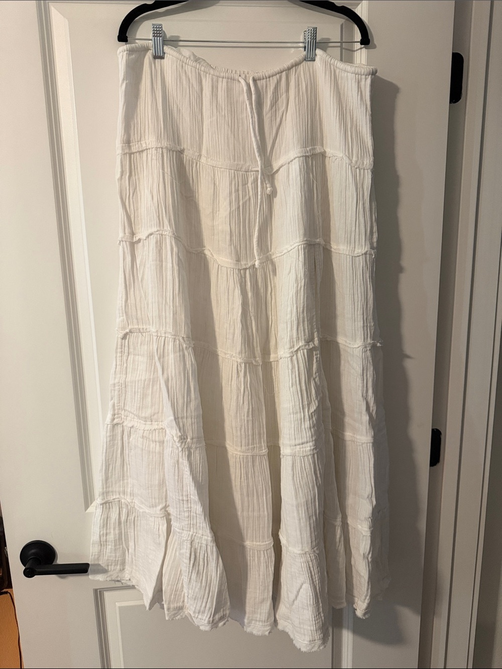 Urban Outfitters White Tiered Maxi Skirt